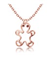  Gingerbread Man Cookie Shape  Silver Necklace SPE-5232